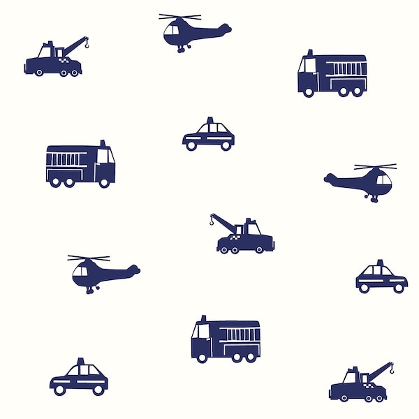 Manhattan Comfort Hayes Briony Navy Vehicles 33 ft L X 209 in W Wallpaper BR4060-137321 - main